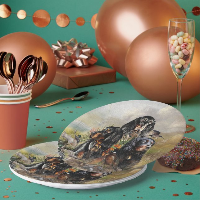 Plato De Papel Gordon Setter (Multi)