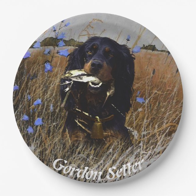 Plato De Papel Gordon Setter (Anverso)