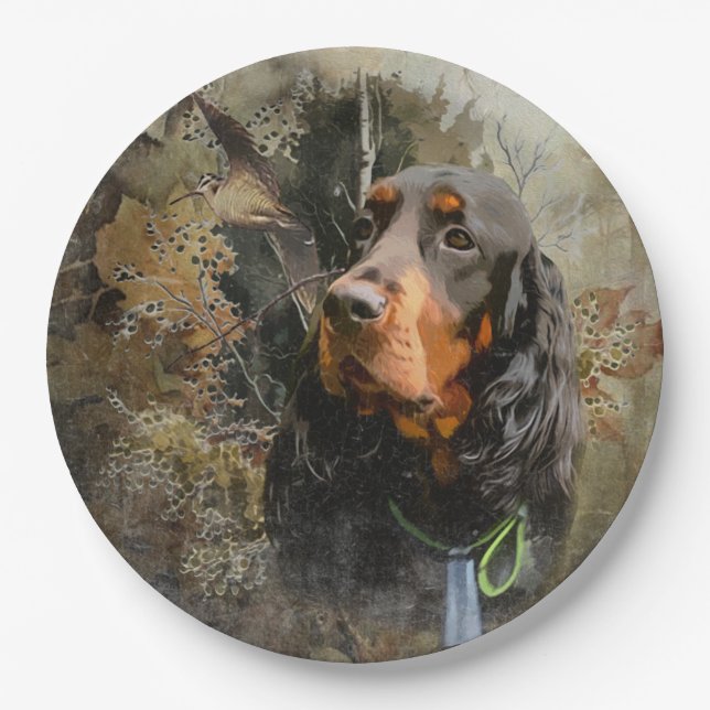 Plato De Papel Gordon Setter (Anverso)