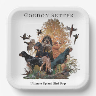 Plato De Papel Gordon Setter, temporada de caza