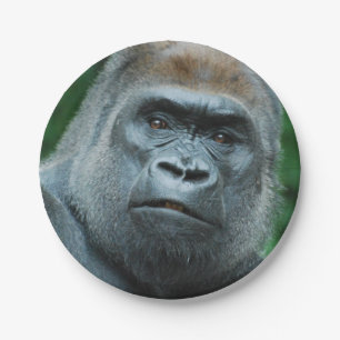 Plato De Papel Gorila perplejo