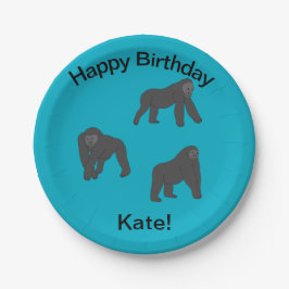 Plato De Papel Gorillas