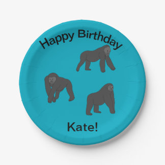 Plato De Papel Gorillas