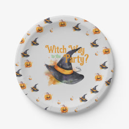 Plato De Papel Gorra de brujas Halloween