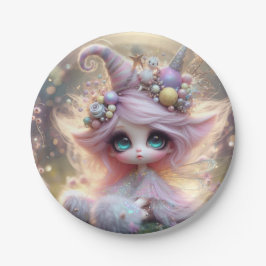 Plato De Papel Gorra Fancy Hair Cute