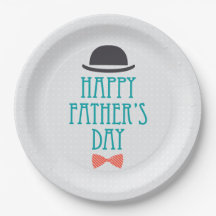 Gorra feliz del día de padre y placa de papel de