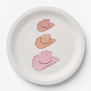 Plato De Papel Gorras Cowboy