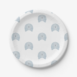 Plato De Papel Gorro de golf azul