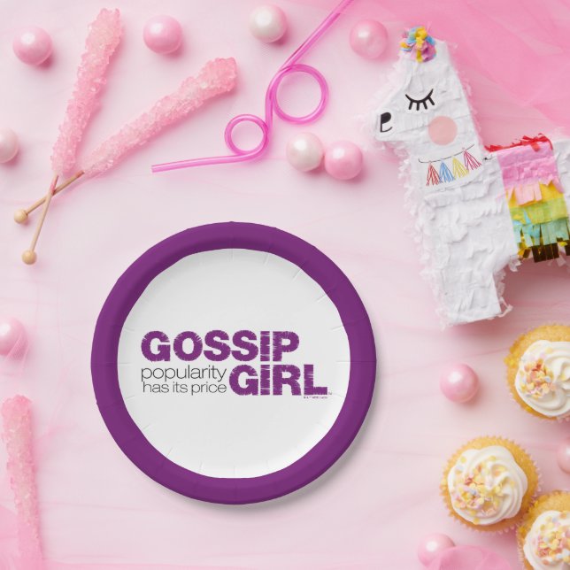 Plato De Papel Gossip Chica - La popularidad tiene su precio (Fiesta)