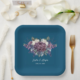 Plato De Papel Gótico estético oscuro Boda Bouquet