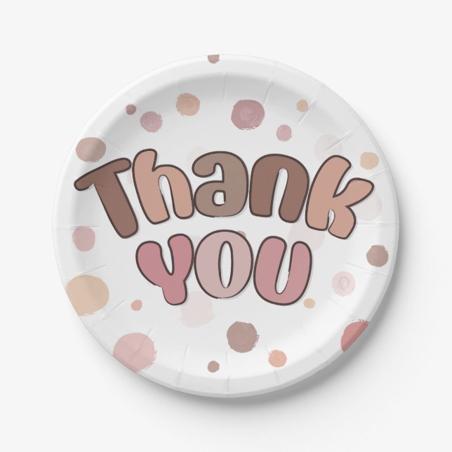 Plato De Papel Gracias (Anverso)