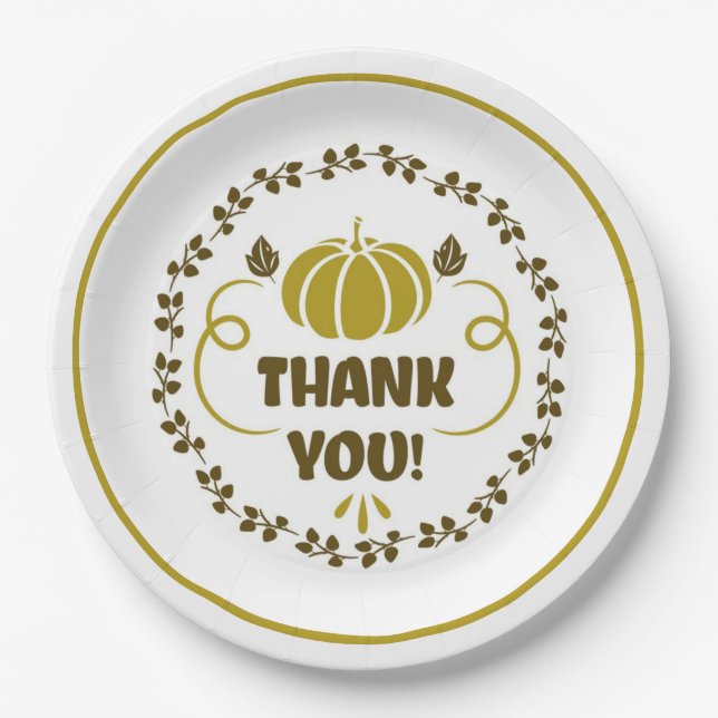 Plato De Papel Gracias (Anverso)