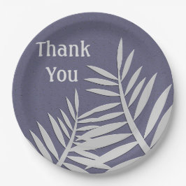 Plato De Papel Gracias Apreciación Púrpura Leaf Silhouette