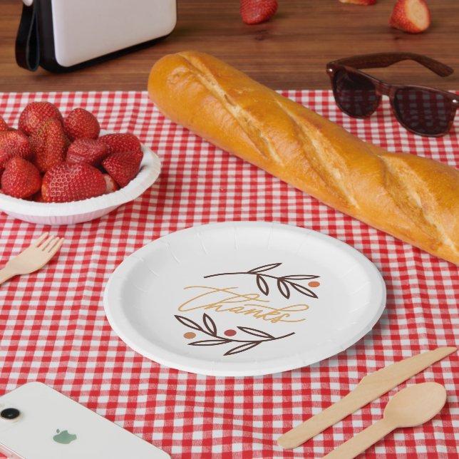 Plato De Papel Gracias Berry Mucho (Picnic)