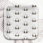 Plato De Papel Gracias Lace Watercolor Lingerie Bridal Shower<br><div class="desc">Gracias Pegatinas de ducha de la Lingerie Bridal Watercolor de encaje negro con elegante sujetador de encaje negro acentuado con corazones de amor con el texto "Gracias" en un guión elegante y personalizado debajo con su nombre y celebración. Personalice editando el texto en los cuadros de texto proporcionados. Creado por...</div>