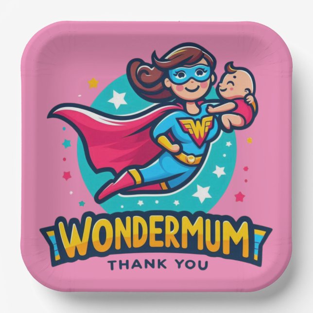 Plato De Papel ¡Gracias Mamá! Camiseta (Anverso)