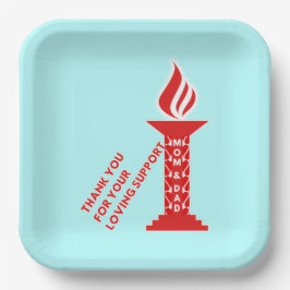 Plato De Papel Gracias, mamá y papá, por tu amoroso apoyo