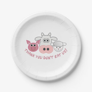 Plato De Papel Gracias no nos comen