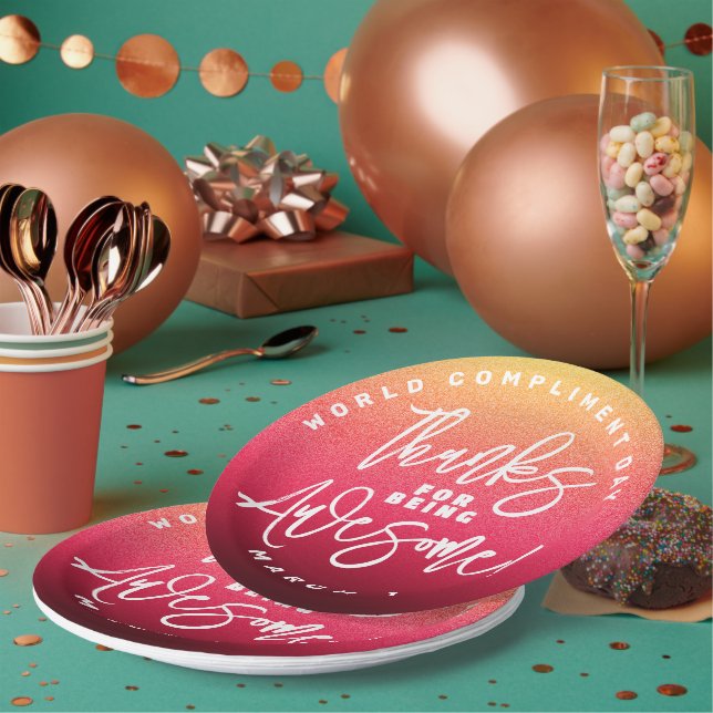 Plato De Papel ¡Gracias por ser alucinante! Día Mundial del Cumpl (Multi)