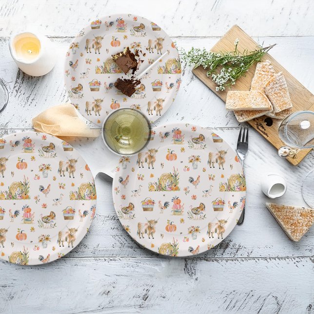 Plato De Papel Gracias por ti | Fall Farm Baby Shower (Subido por el creador)