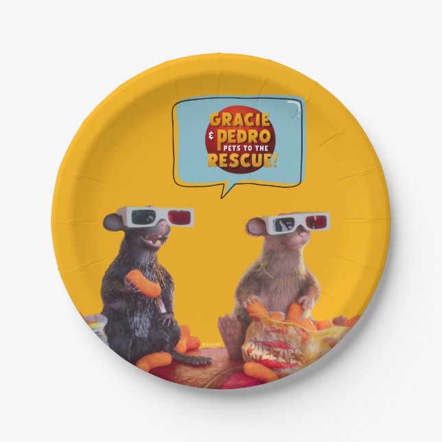 Plato De Papel Gracie & Pedro Watch Fiesta (Anverso)