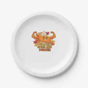 Plato De Papel Graciosa calabaza Pie Acción de Gracias camiseta s