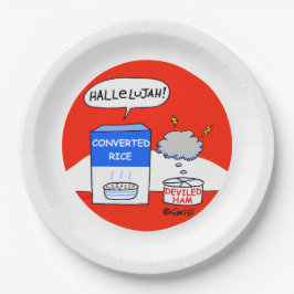 Plato De Papel Graciosa iglesia cristiana Personalizado de Hallel