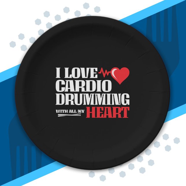 Plato De Papel Gracioso Cardio Drumming Cita Fitness Motivation (Subido por el creador)