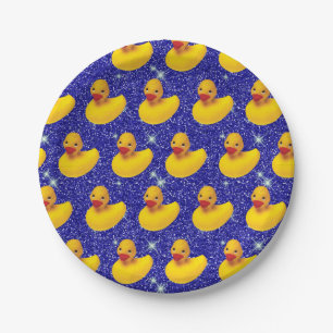 Plato De Papel Gracioso Ducks Yellow Duckie Farm Animal Lover