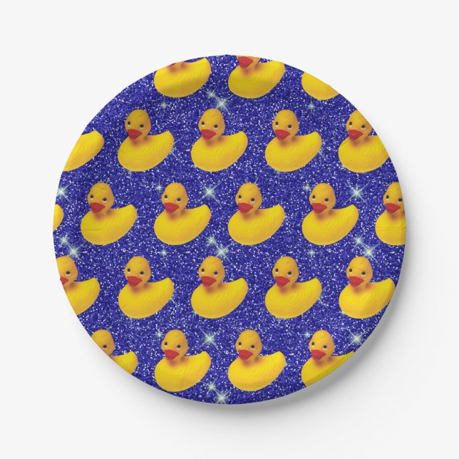 Plato De Papel Gracioso Ducks Yellow Duckie Farm Animal Lover (Anverso)