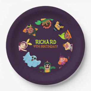 Plato De Papel Gracioso Gigante Larga Banana Amarilla Usando Sung