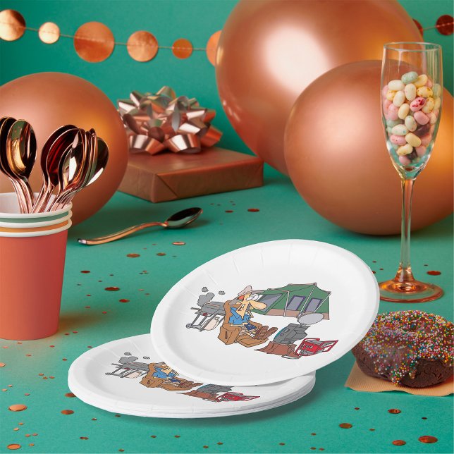Plato De Papel Gracioso glamping Personalizado de lujo camping (Subido por el creador)