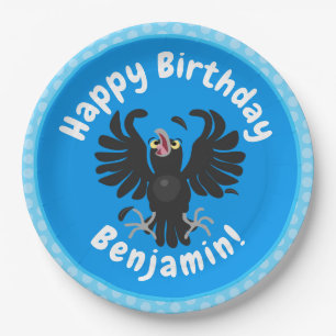 Plato De Papel Gracioso ilustracion de personalizado de cuervos l