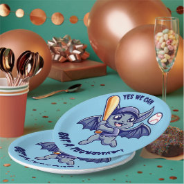 Plato De Papel Gracioso murmullo lindo Sí podemos batir a mil