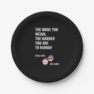 Plato De Papel Gracioso: Placas de papel para pasteles. Humor de 