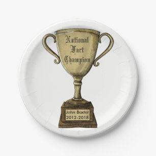 Plato De Papel Gracioso Premio de Trofeo Personalizado