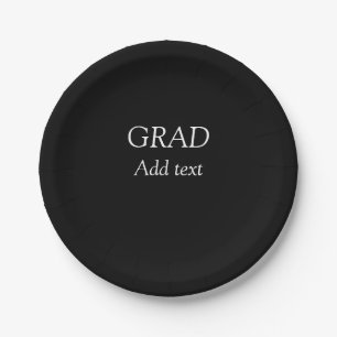 Plato De Papel Grad simple minimalista graduación elegante modern
