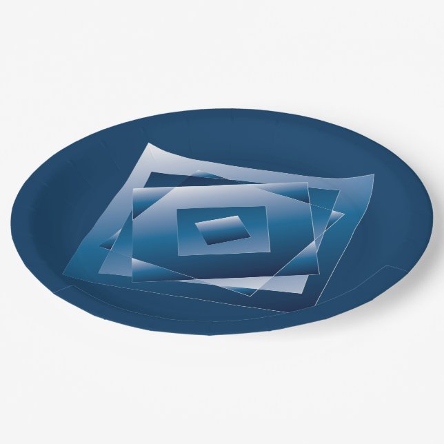 Plato De Papel gradiente azul 1 (Angular)