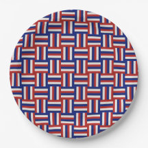 Gradiente Rojo Blanco y Azul Patriótico Zig Zag