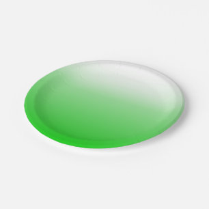 Plato De Papel gradiente verde lime a blanco #00cc00 fiesta