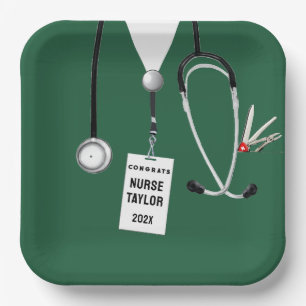 Plato De Papel Grado de enfermería 2025 Funny Placas de papel Fie