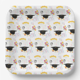 Plato De Papel Grado de felicitaciones