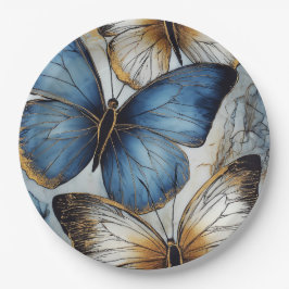 Plato De Papel Grado de mariposa