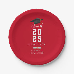 Plato De Papel Graduación 2025 Personalizado de grado mínimo