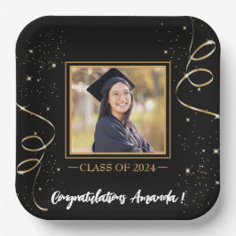 Plato De Papel Graduación con Foto Personalizada