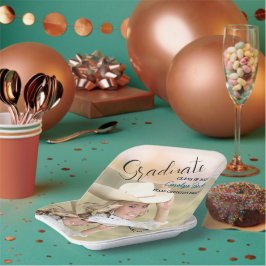 Plato De Papel Graduación de fotografía de Cowgirl occidental