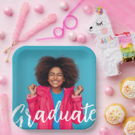 Plato De Papel Graduación de imágenes con guión moderno