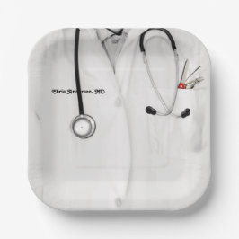 Plato De Papel Graduación de la Escuela de Medicina Personalizada