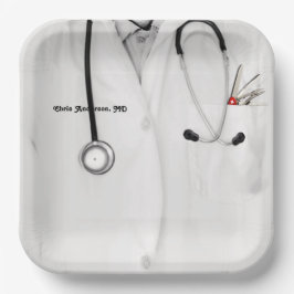 Plato De Papel Graduación de la Escuela de Medicina Personalizada