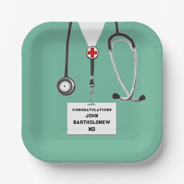 Plato De Papel Graduación de la Facultad de Medicina (Anverso)